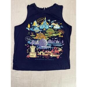 SOLD Disney Parks Tank Top Women’s Size 1X Navy Blue Graphic Sleeveless SOLD
